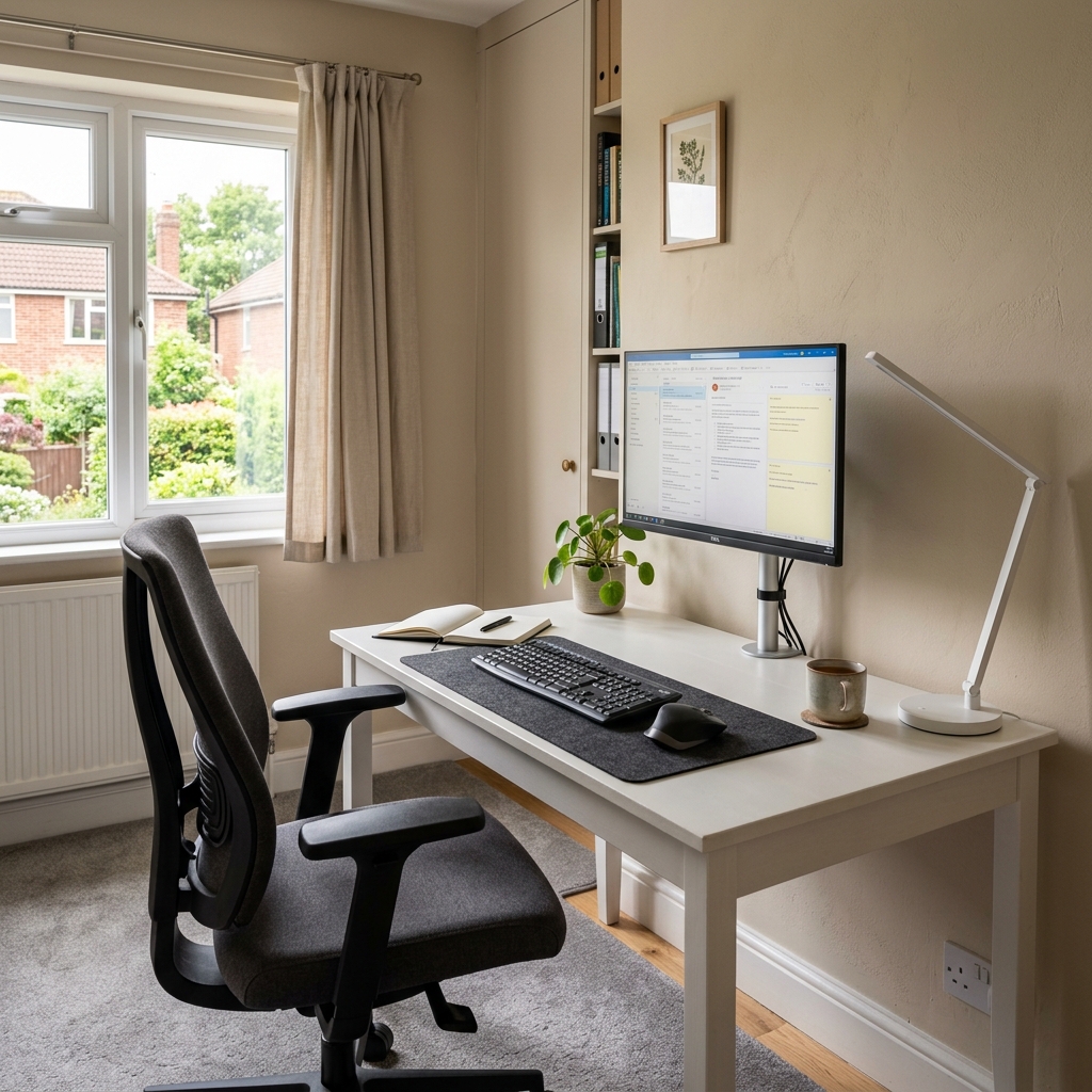 Minimal desk setup guide from Home Office Edit