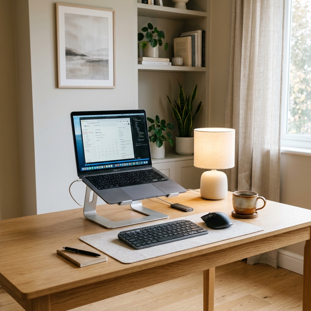 Minimal desk setup guide from Home Office Edit