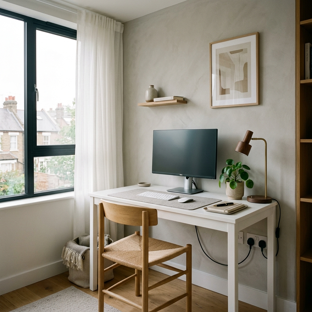 Minimal desk setup guide from Home Office Edit