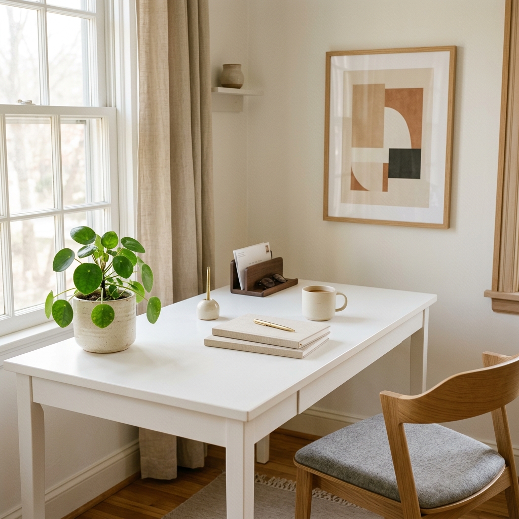 Comparison of different desk styles for a small UK home room